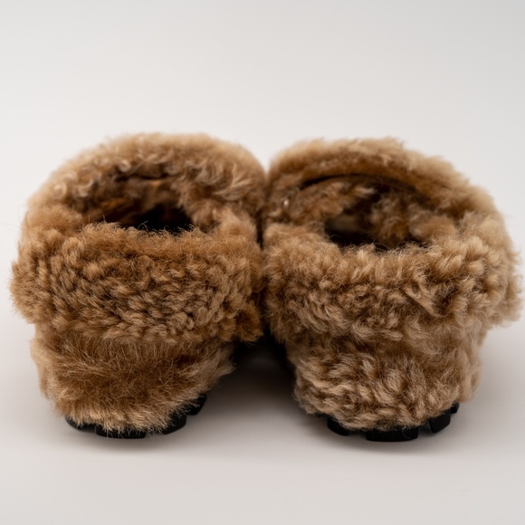 size 37 eu 7 us Miu Miu Camel Brown Shearling Sandals - Picture 4 of 11